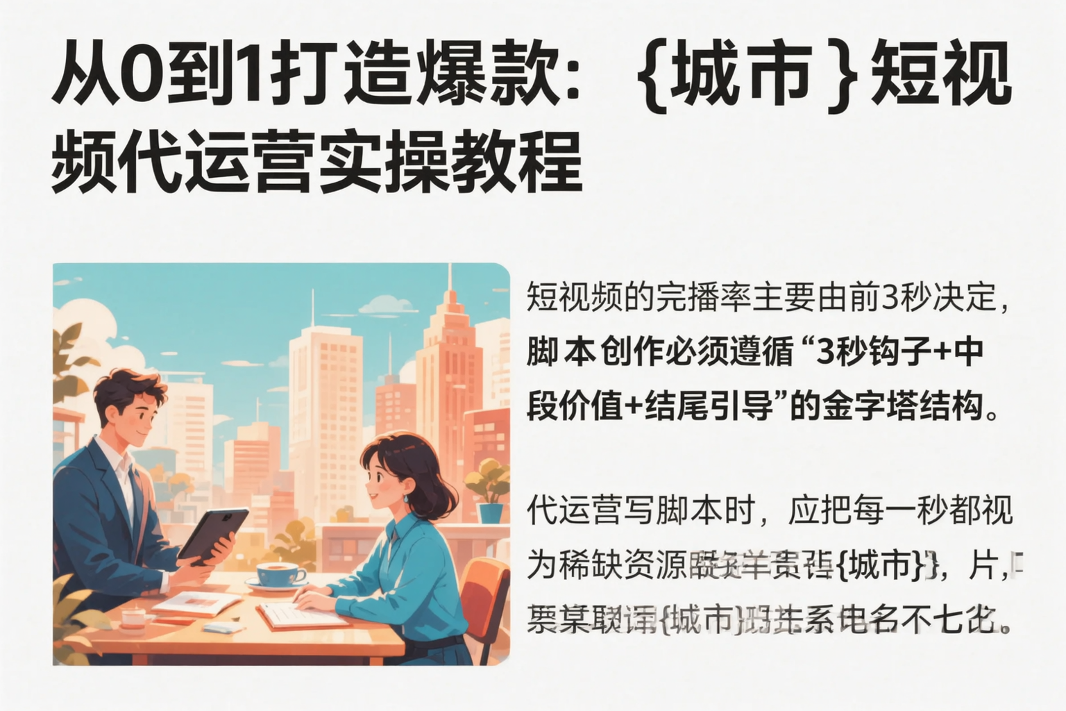从0到1打造爆款：陇南短视频代运营实操教程