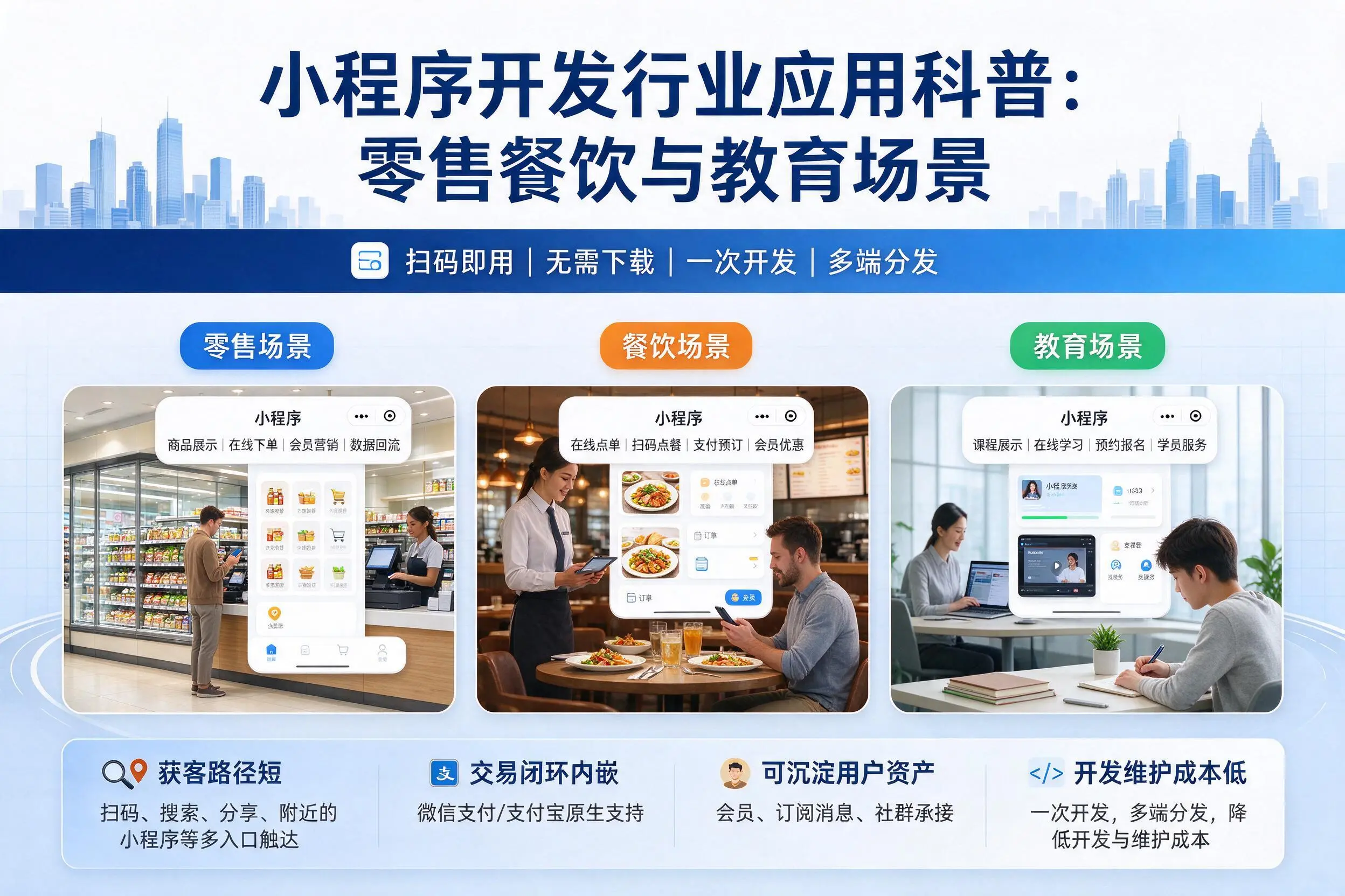 陇南小程序开发行业应用科普：零售餐饮与教育场景