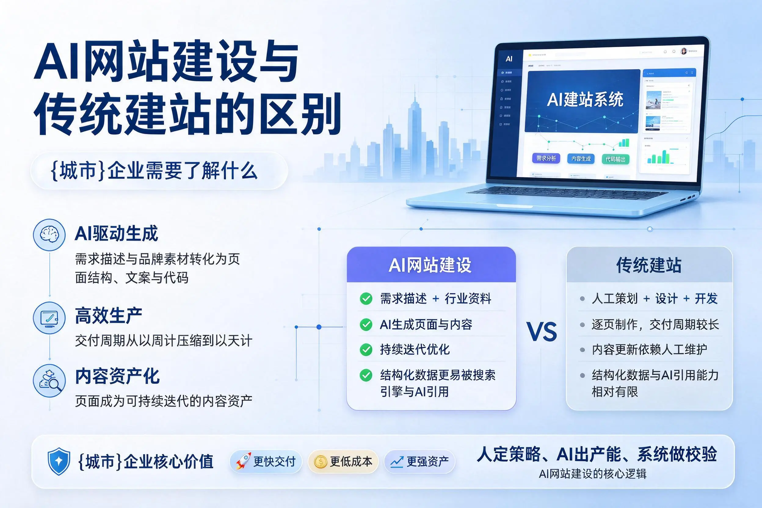AI网站建设与传统建站的区别,陇南企业需要了解什么