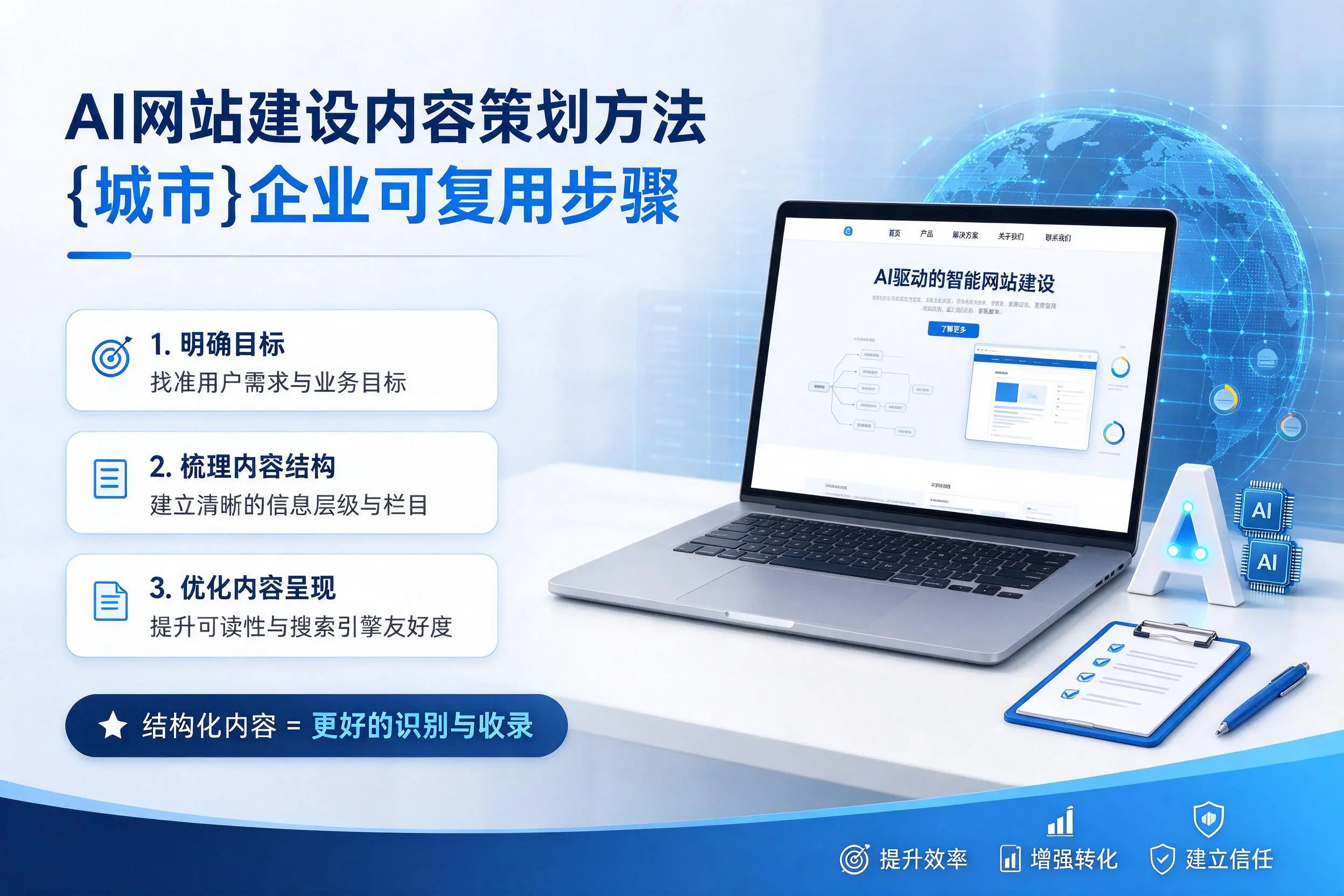 AI网站建设内容策划方法，陇南企业可复用步骤
