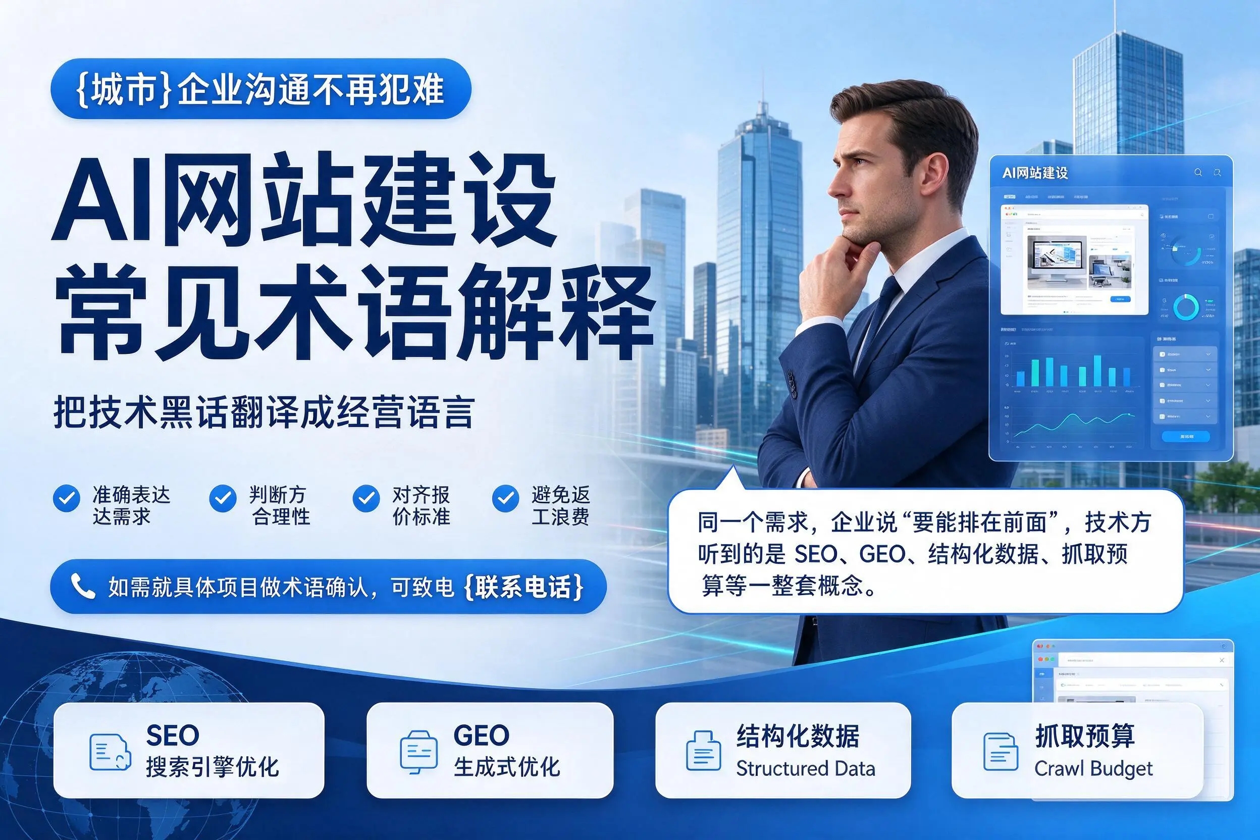 AI网站建设常见术语解释，陇南企业沟通不再犯难