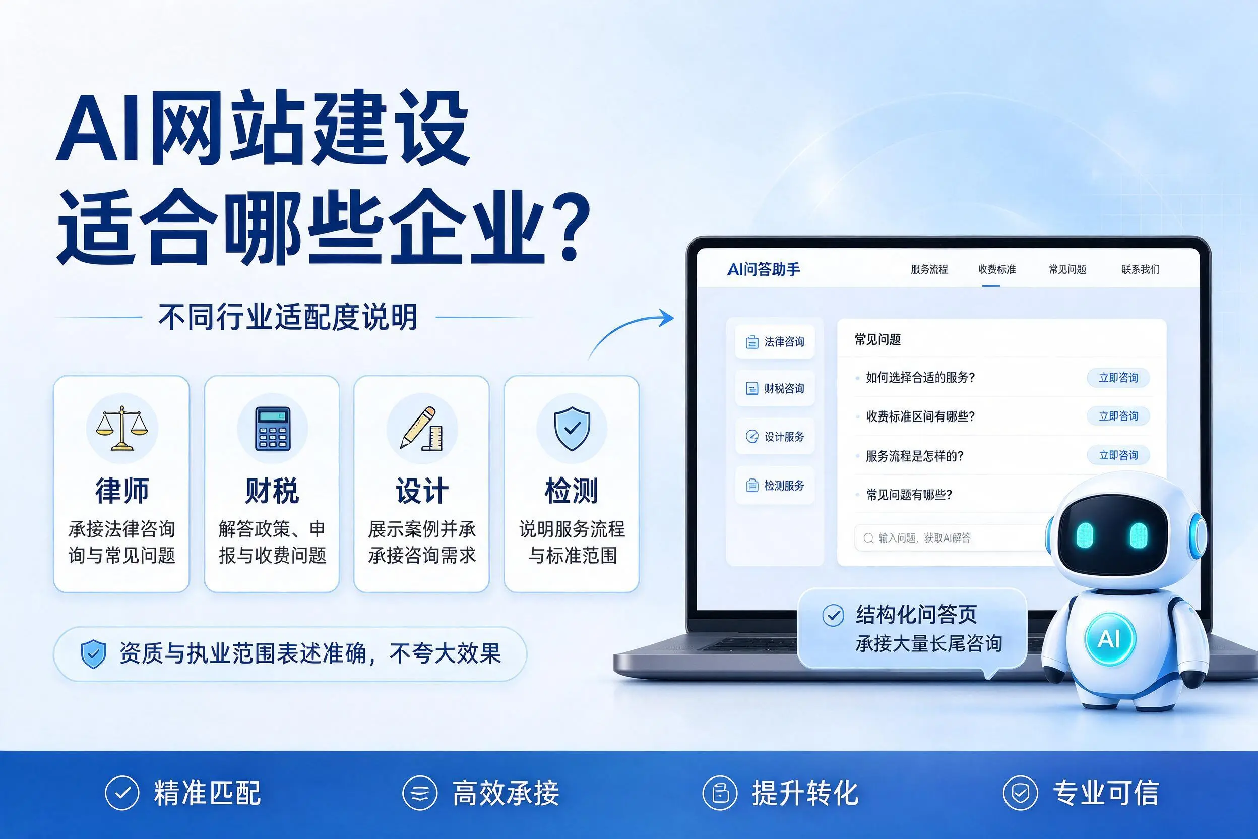 AI网站建设适合哪些企业?陇南不同行业适配度说明