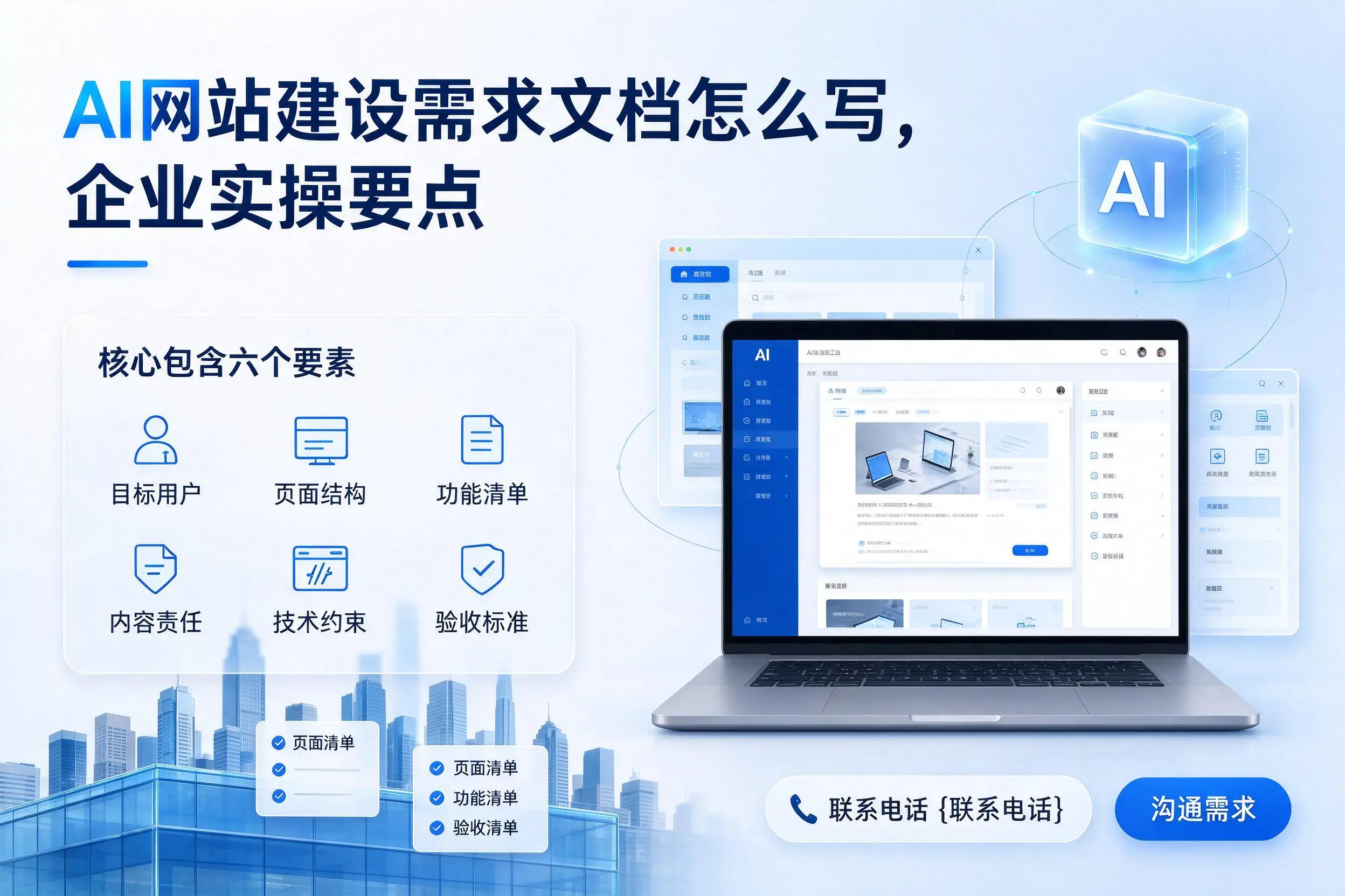 AI网站建设需求文档怎么写,陇南企业实操要点