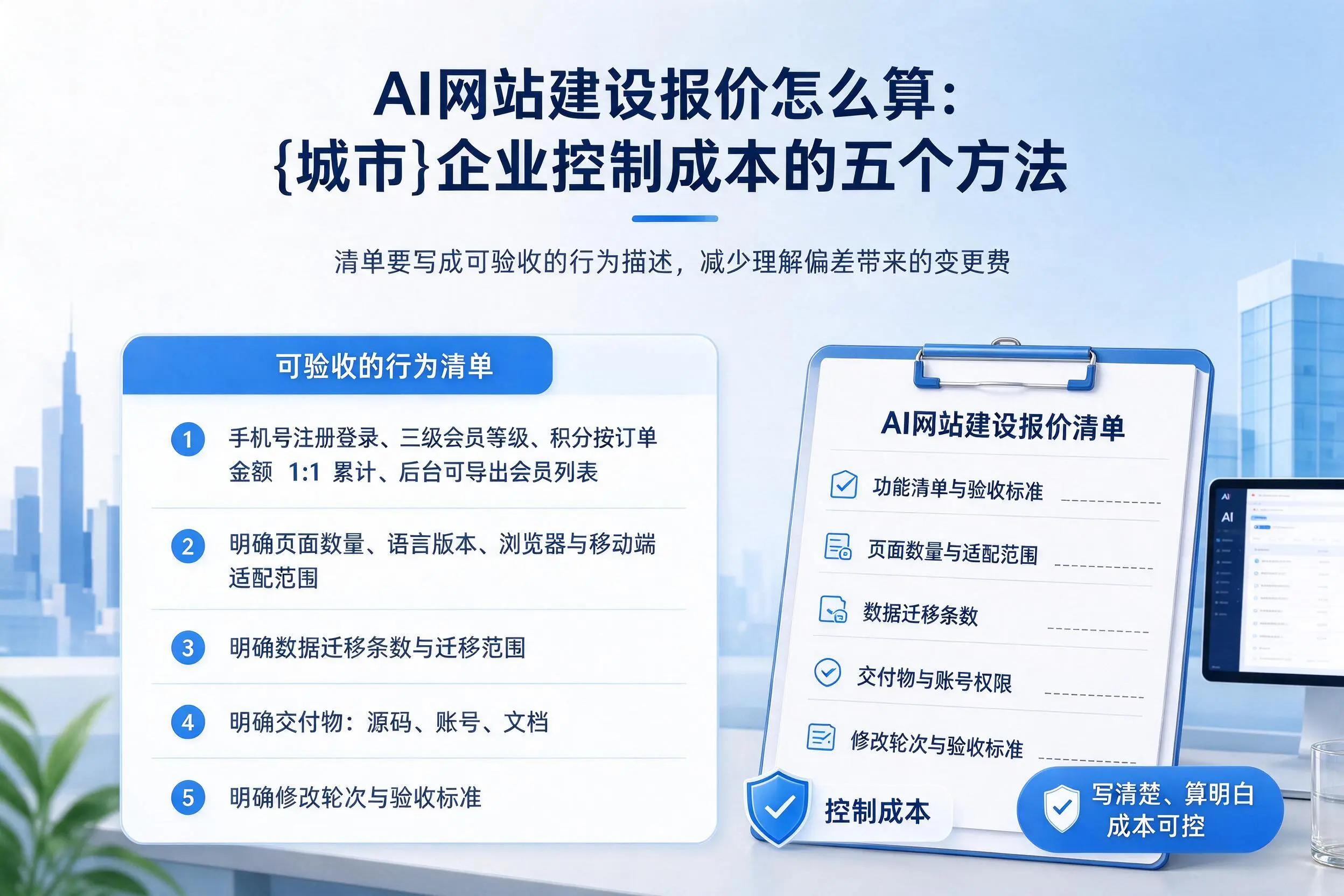 AI网站建设报价怎么算：陇南企业控制成本的五个方法